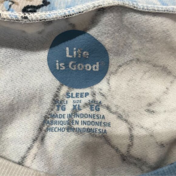 Life is Good Size XL Sleep Shirt Long Sleeve Cozy Soft Pajama - Picture 5 of 5